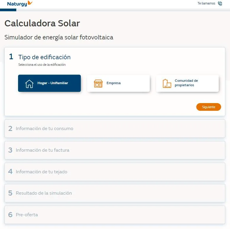 calculadora placas solares naturgy