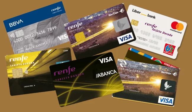 tarjeta de crédito Renfe dorada