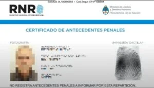 rnr certificado antecedentes penales argentino