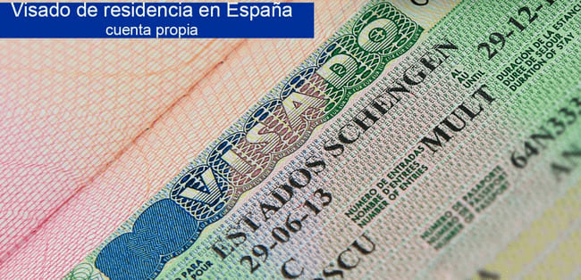 visado residencia en España por cuenta propia