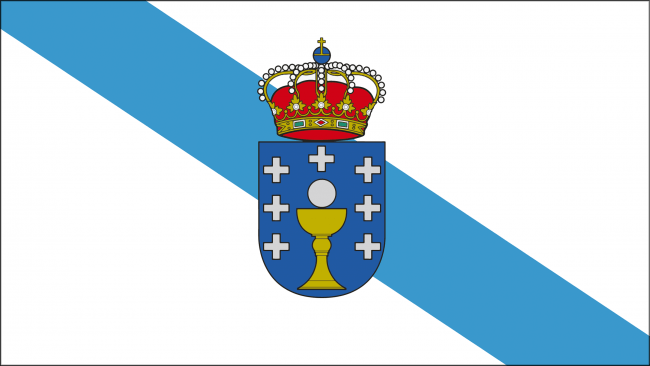 La bandera representativa de galicia -