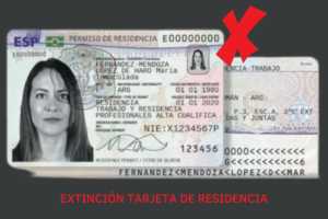 Extinción tarjeta de residencia por estar fuera de España