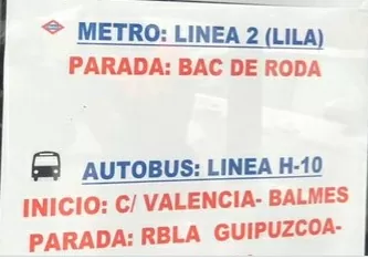 Metro y autobus calle mallorca 213 barcelona