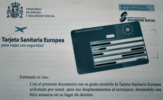 concesión tarjeta sanitaria europea