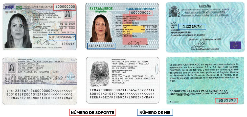 tipos de tarjeta identidad de extranjero 2023