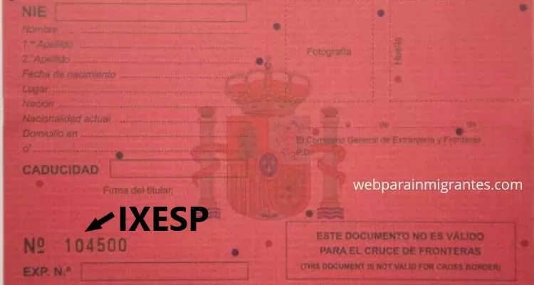 IXESP numero soporte tarjeta-roja-asilo-espana