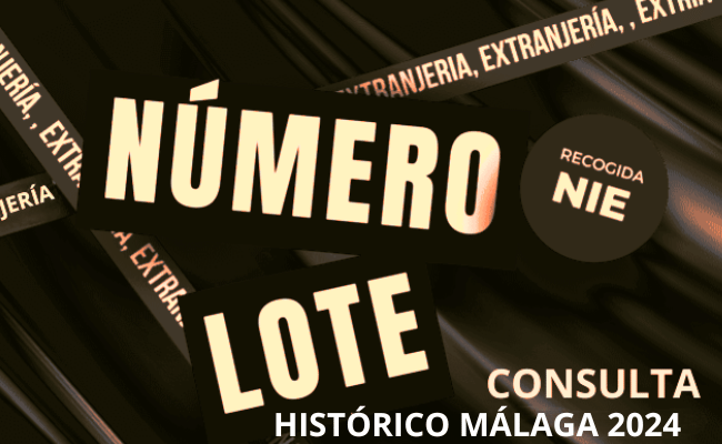 HISTÓRICO LOTE NIE MALAGA 2024