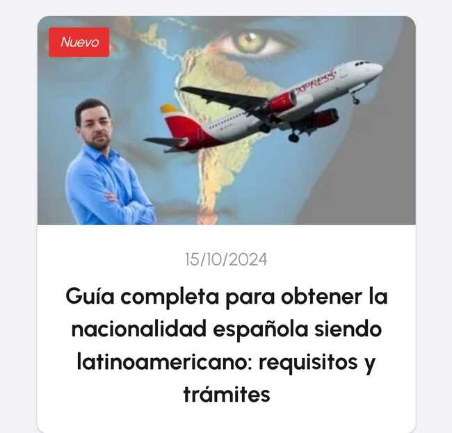 nacionalidad española siendo latinoamericano