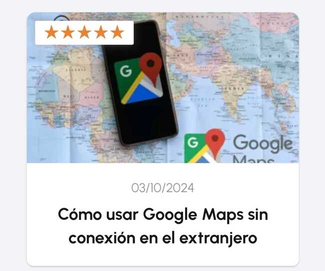 usar google maps sin conexion en el extranjero