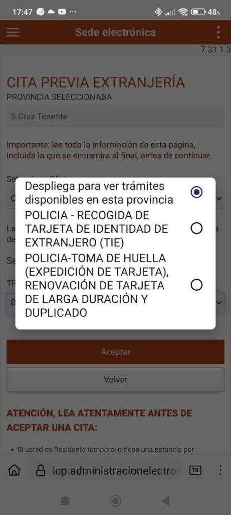 CITA EXTRANJERÍA EL HIERRO