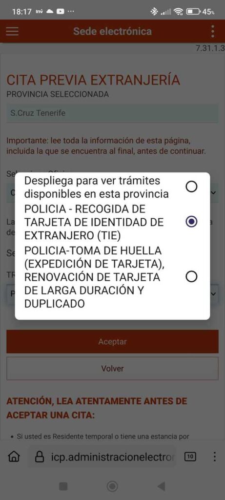 TRÁMITES CITA EXTRANJERÍA LA GOMERA